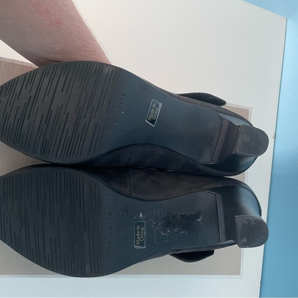 TAMARIS Wortman black leather shoes size 7.5 (38 EU) - Picture 5 of 6